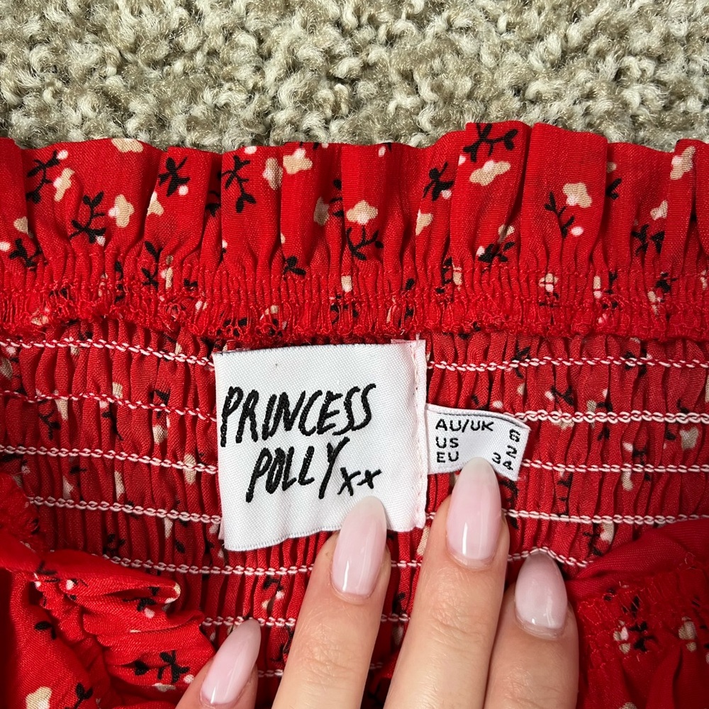 Red Princess Polly Mini Dress - Picture 6 of 7